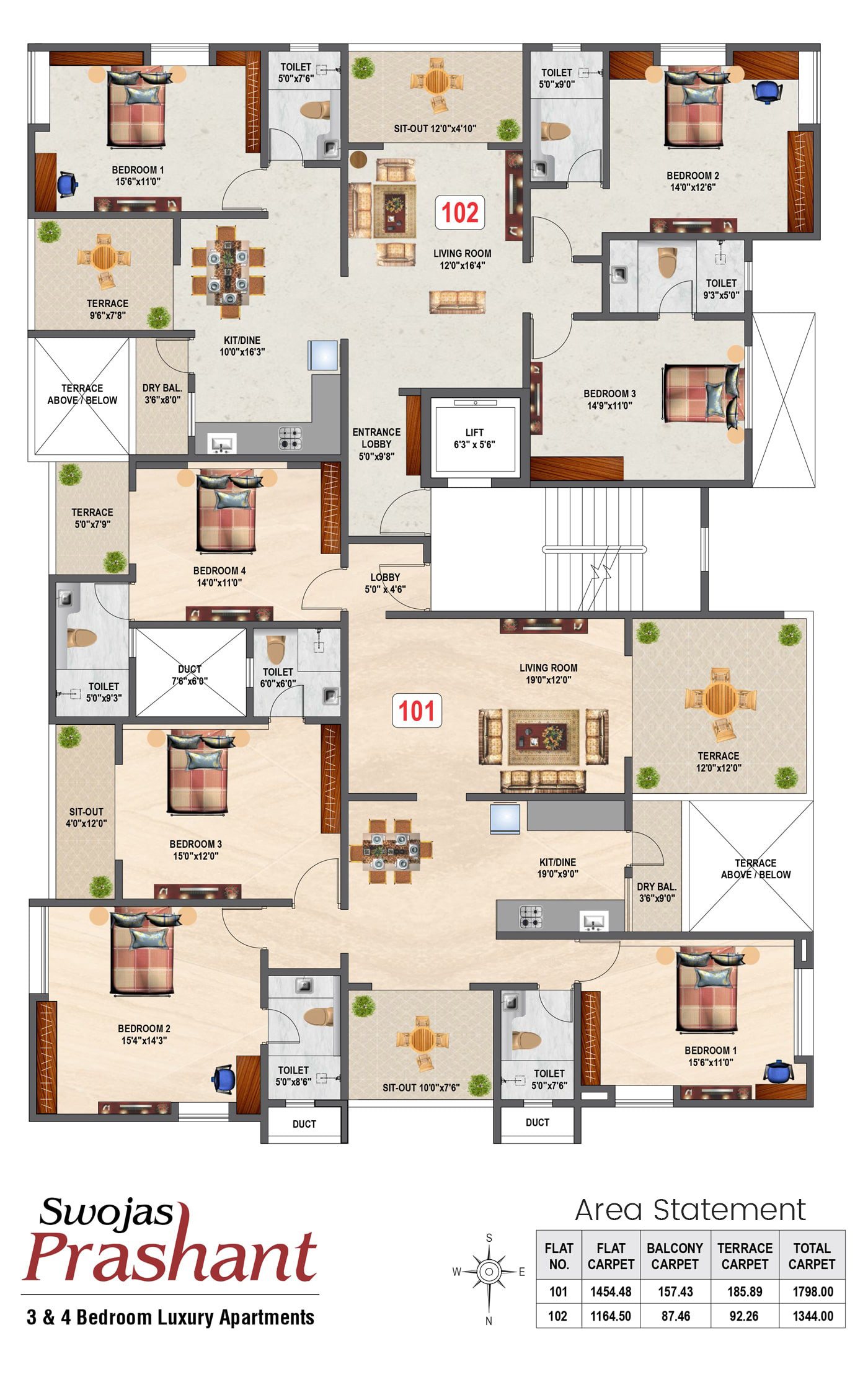 Swojas Gauri: 1st Floor Plan