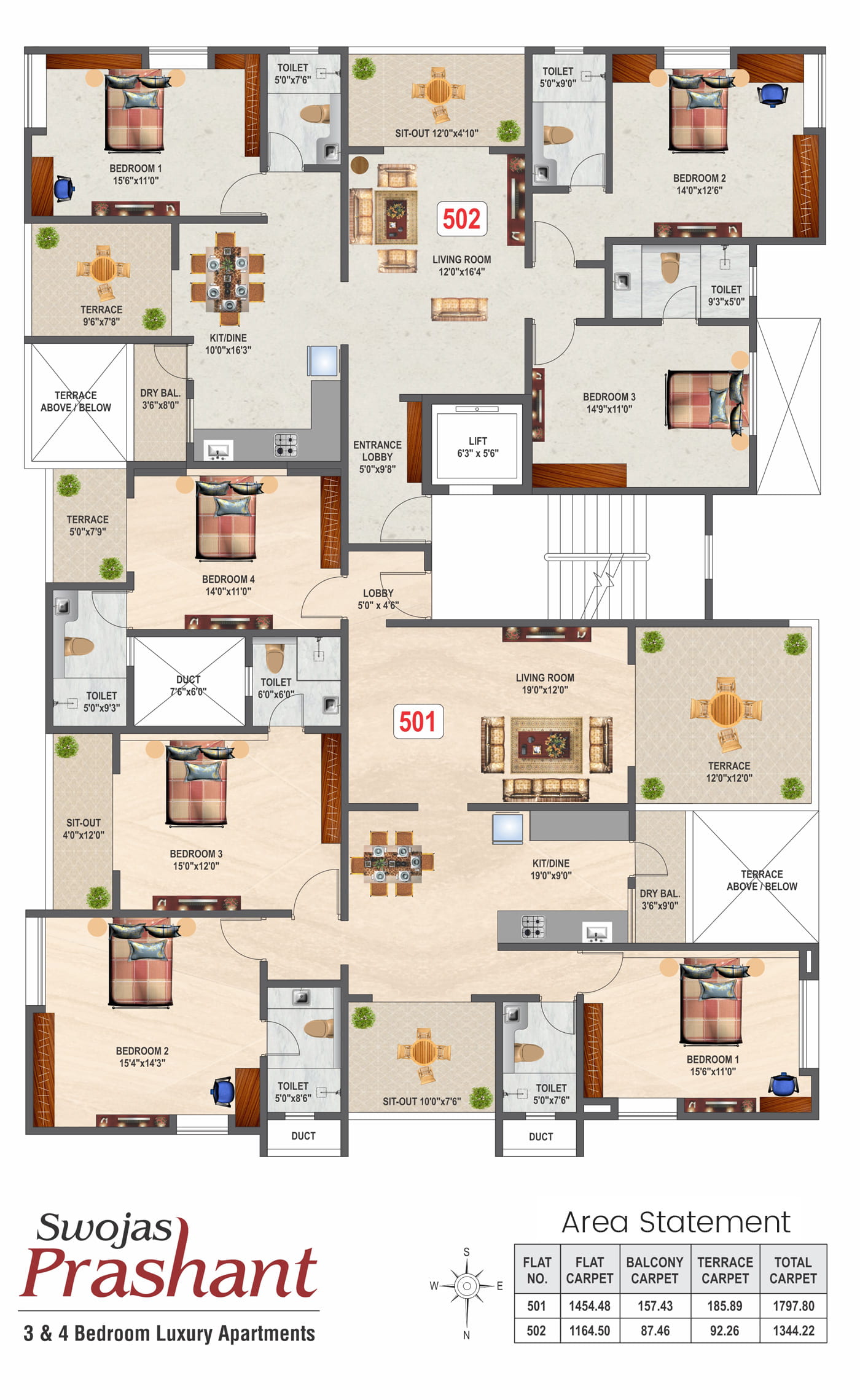 Swojas prashant: 5th Floor Plan