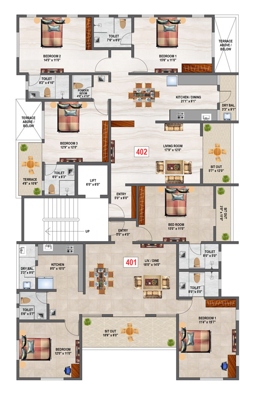 Swojas Gauri: 4th Floor Plan